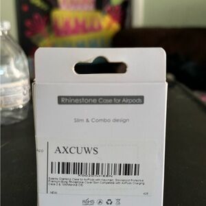 Diamond glitter, AirPod keychain case for AirPod 2nd generation